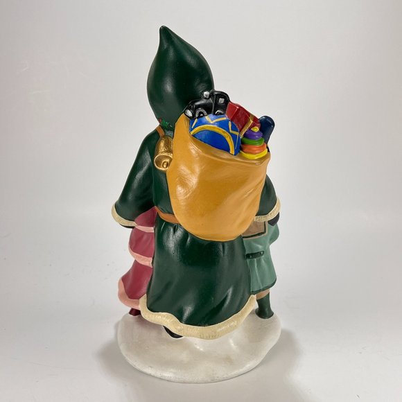Vtg Old World Santa Claus Provincial Mold Hand Painted Ceramic 90s Christmas - Picture 4 of 14